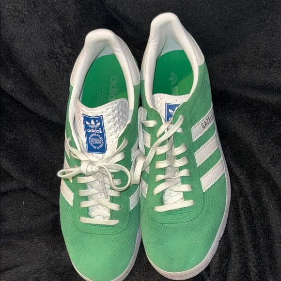 adidas Gazelle Green and White Sneakers - Picture 9 of 10
